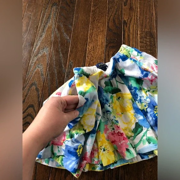 Polo Ralph Lauren Girls 5 Floral Pleated Sateen Mini Skirt w/Pockets - EUC! - Picture 6 of 12